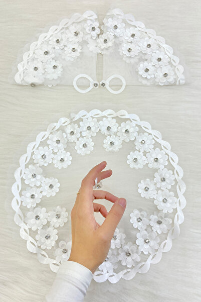 ZEYMERADE منديل العروس الأبيض، تفاصيل الحجر اللامع لحفلات الزفاف، وصيفة العرو...