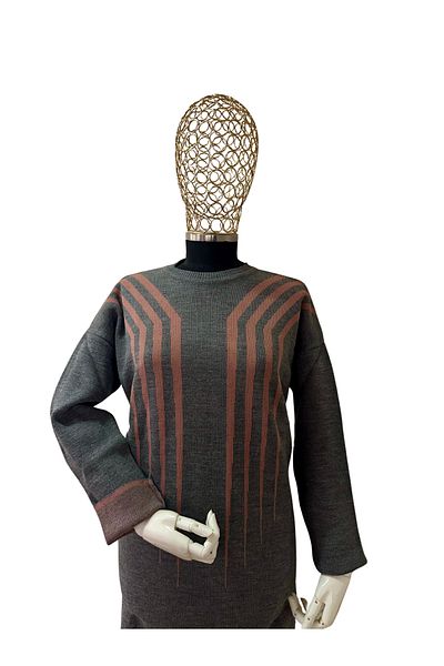 DAGBUTIK Crew Neck Short Slit Front Knitwear Tunik