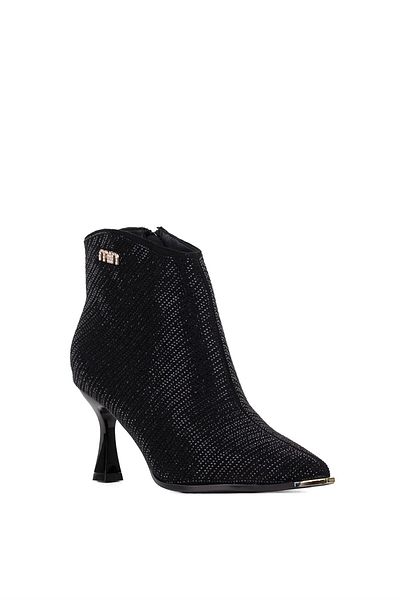 Guja 24K430-1 Μαύρες γυναικείες βραδινές μπότες με τακούνι