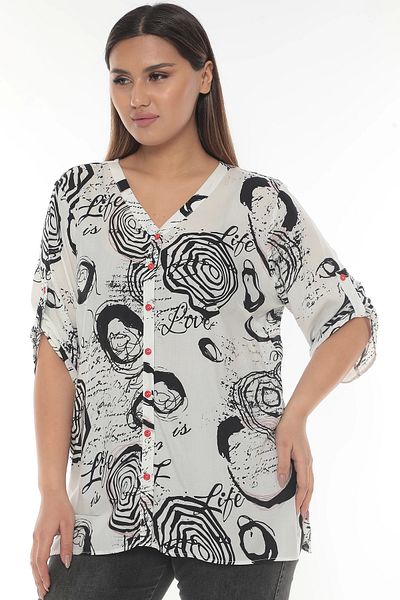 Lady Majestic 100% Viscose Plus Size Blouse