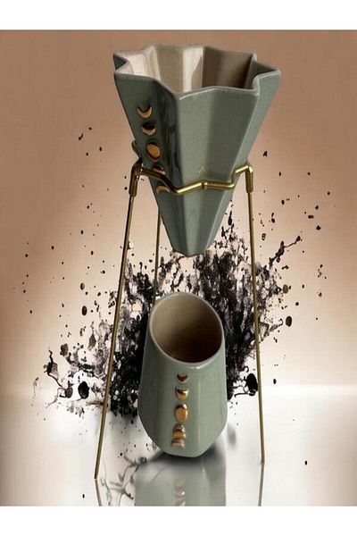 TUENS Green Ceramic V60 Dripper - Coffee Brew Filter