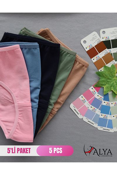 ALYA UNDERWEAR Fete - Garson Bumbac Chiloți Colorați 5 Pachet. P14