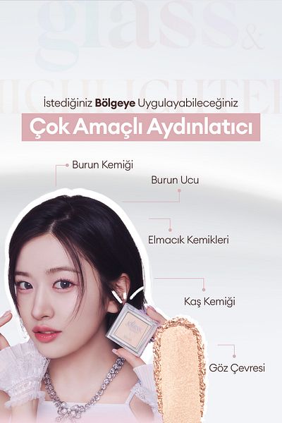 CLIO Golden Luminous Illuminator with Natural Look Clio Glass&Highlighter(02 Smooth Dough)Luxury Koshort