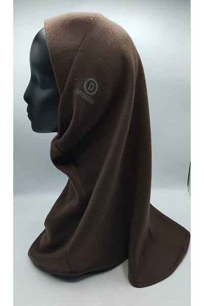 Differenza Θερμικό Fleece Hologram Hijab Bonnet - Καφέ