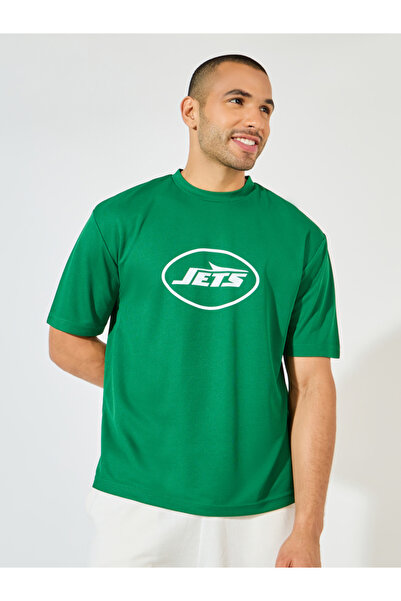 Styli NFL NY Jets Mesh Oversized Jersey T-Shirt