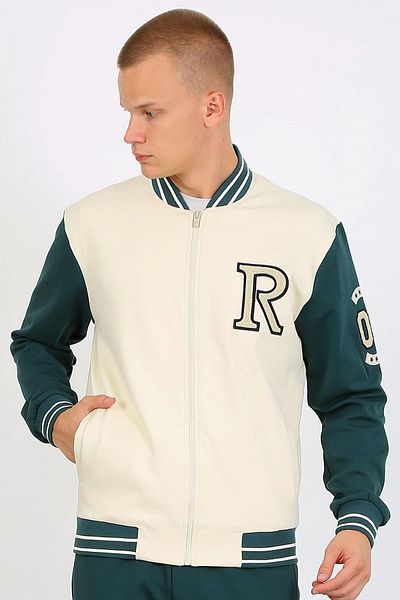 Escetic Ανδρικό φούτερ Oversize Hoodie - Ecru 3 Thread College Sweati TK0070