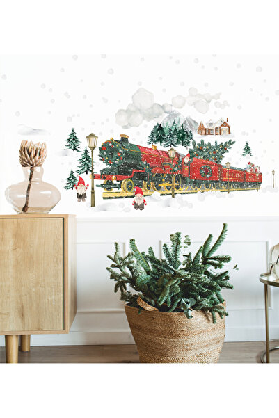 WALLHUMAN Yılbaşı-Noel Eksperesi Çocuk Bebek Odası Sticker Seti , Yılbaşı Süs...