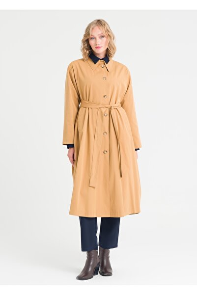 Armağan Trench cu centură cu închidere cu nasturi