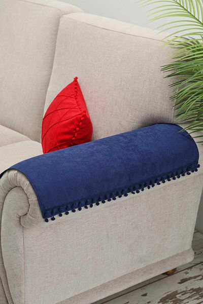 Aisha's Design 65X55 cm 2-Piece Armrest Set with Pompom - Kc-6