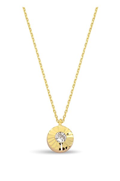 Çgk Çiğdem Gürel Kuyumculuk Tektaş Model Altın Kolye