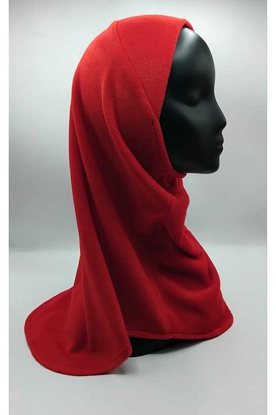 Differenza Κόκκινο Θερμικό Fleece Hijab Ολόγραμμα Καπάκι