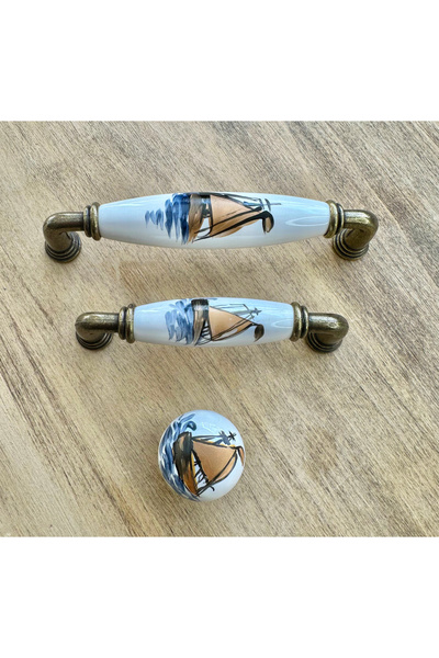 Karan Porselen Porcelain Furniture Drawer Cloakroom Kitchen Cabinet Handle