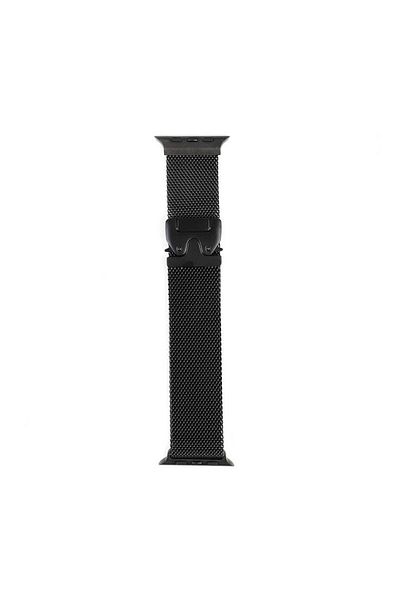 noktaks Apple Watch 42mm Compatible - Cord Metal Mesh Cord - Krd-25 - Gray - T33921