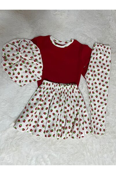 Portakal Bebek 4 Parça Bone Bandana Aksesuarlı Takım