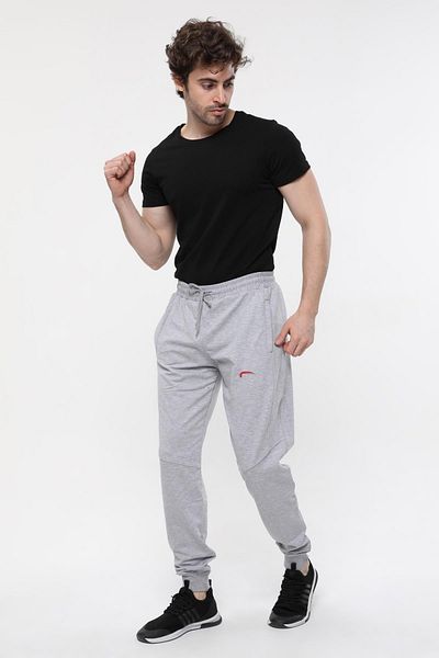 Cramp Spor Γκρι ανδρικό κέντημα στο πλάι με φερμουάρ στο κάτω μέρος