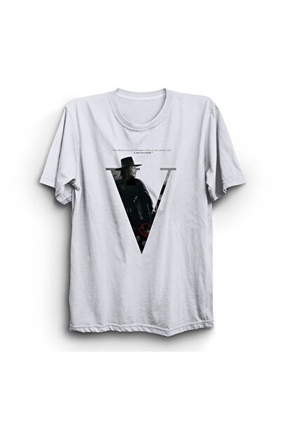 The Fame V za Vendetu, slovo V, maska, film, unisex 100% pamuk majica
