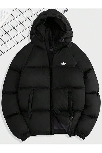 GAREN Unisex Printed Coat with Black Hood