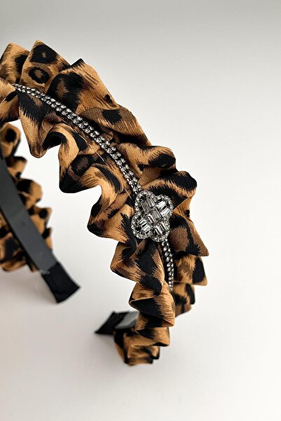 Modex Λεοπάρδαλη κορώνα με λεπτομέρεια από τριφύλλι και πέτρα