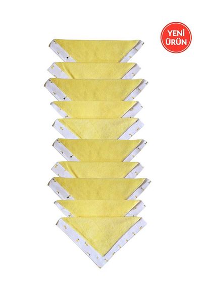 PAMUK HANIM Pack of 10 Cotton and Pico Kumash Baby-Newborn Cleaning Sweat Diapers 26X26Cm
