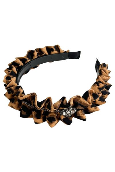 Modex Clover Detailed Stripe Stone Leopard Crown