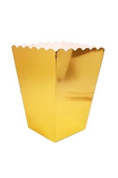ECE PARTİ Corn Box Popcorn Metallic Gold 8 Pieces