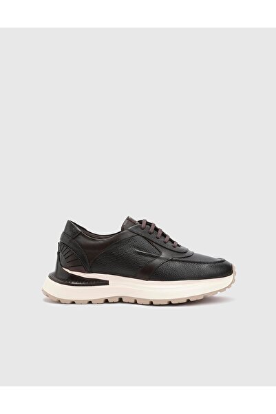 İLVİ Fonseca Hakiki Floter Deri Erkek Kahverengi Spor Ayakkabı