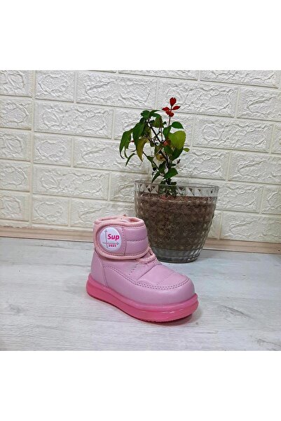 Twingo 9100 Pembe Cırtlı Fermuarlı İçi Kürklü Kız Çocuk Bebe Bot