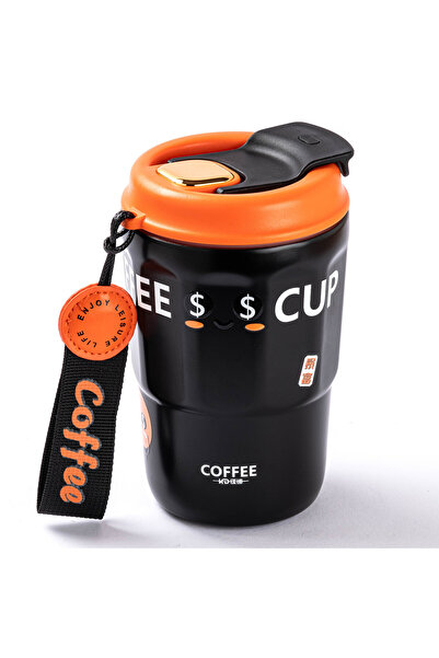 Tantitoni OKADI PRATİK SİYAH PASLANMAZ ÇELİK TERMOS BARDAK 380ML