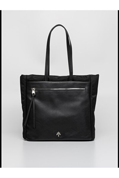 Jacquline Kadın Omuz Çantası Siyah (35x35x14cm)