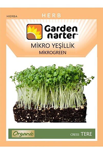 GARDEN NARTER Mikro Yeşillik Için Microgreen Organik Tere Tohumu Mikro Filiz ...