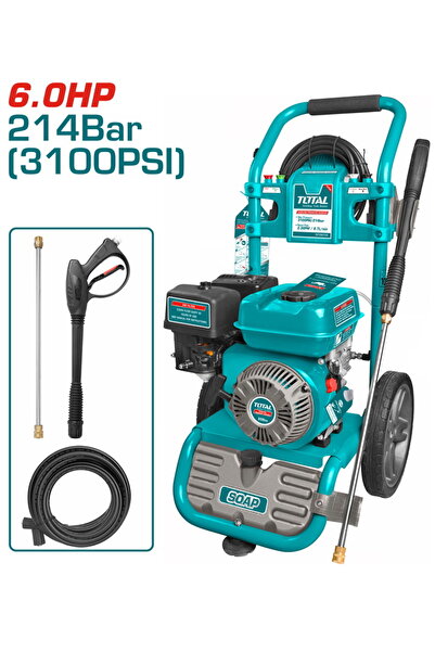 TOTAL Benzinli Yüksek Basınçlı Yıkama Makinesi 3100 PSI 214 Bar 6.0 HP TGT250105E NMS HIRDAVAT