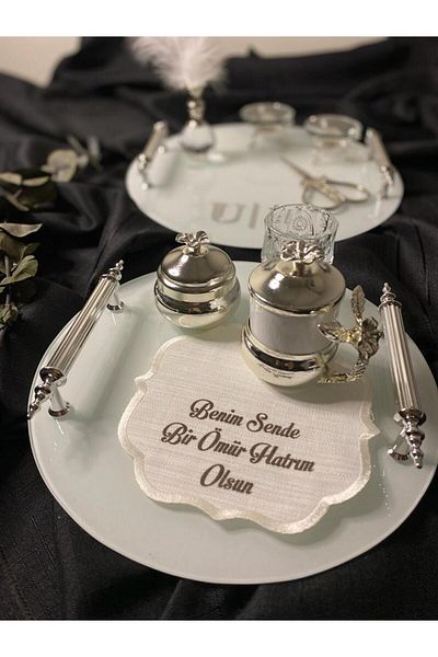 By Ayça Vardan Silver Promise-Engagement Tray Set