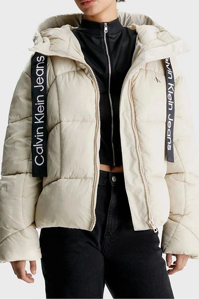 Calvin Klein Jeans White Women's Coat J20J221901YBI