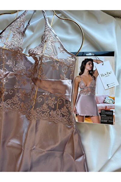 Roche Pembe saten gecelik