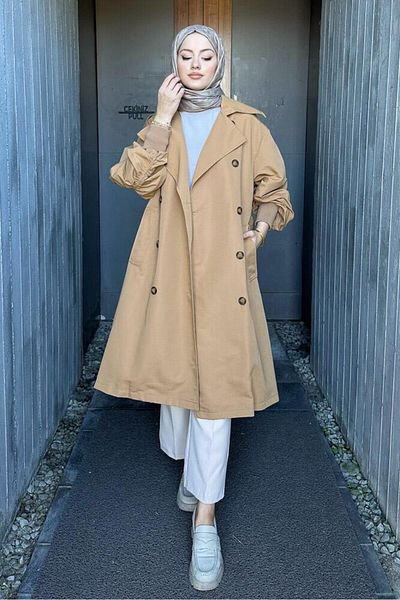 Oven Loop Trench Coat - Camel