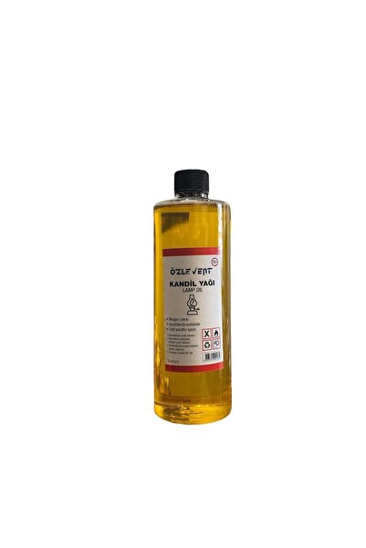 ÖZLEVENT Klasik Amber Gaz Lambası + 250 ml Kandil Yakıtı Sarı + 50 cm Fitil