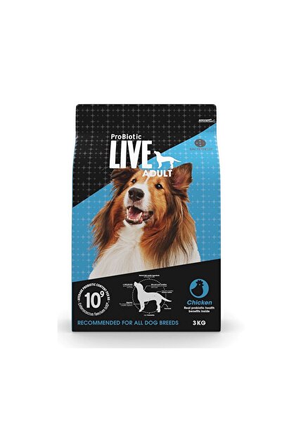 Probiotic Live طعام الكلاب البالغة بالدجاج والأرز - 3 كجم