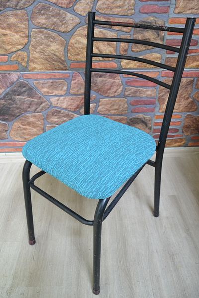 COVER TEKSTİL Καρέκλες 4 τεμαχίων σε χρώμα σιδήρου - Κάλυμμα και ύφασμα ζακάρ