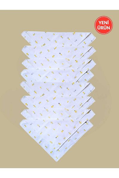 PAMUK HANIM Pack of 10 Cotton Combed Baby and Newborn Cleaning Sweat Cloths - 26X26Cm Mouth Wipes