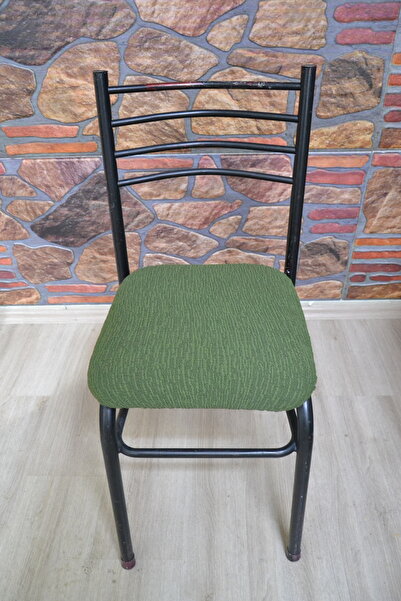 COVER TEKSTİL 4 ADET DEMIR SANDALYE KILIFI ORTÜSÜ OTURMA YERI JAKAR KUMAŞ