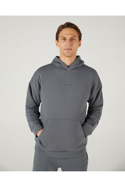 SKECHERS Ανδρικό φούτερ με κουκούλα σε γκρι Essential - S 242110 -003
