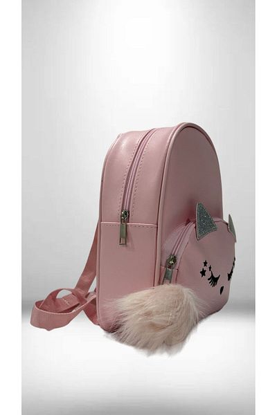 ErcanBag Rucsac drăguț cu model de animale cu pisică roz și stea