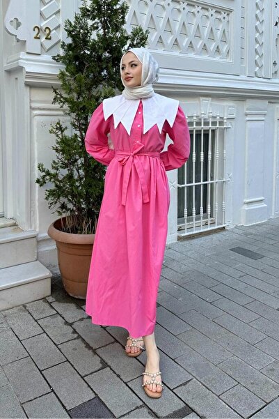 Oven Pink Collar Dress