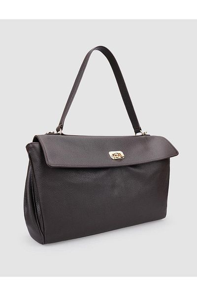 Cabani 100% Genuine Leather Brown Women's Shoulder Bag