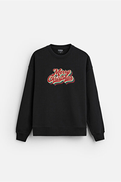 MODA Crăciun Fericit Crăciun cu imprimeu guler rotund Bumbac fără glugă supra...