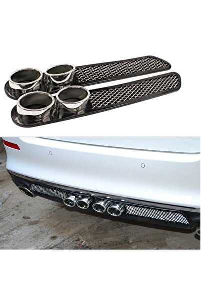 caraks Araç Arka Difüzör Tampon Yapıştırma Egzoz Görünümlü Sportif ve Agresif Oto Aksesuar