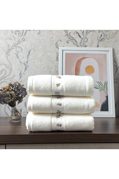 Prime Sleeks Özdilek Рушник для рук і обличчя 100% бавовна 3 штуки Рушник для ванної кімнати з квітковим візерунком 45x90 см