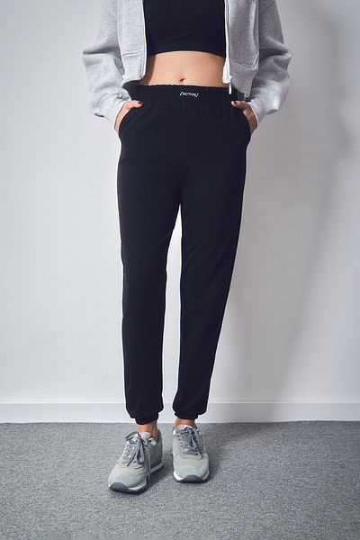 Fulla Moda Jogger Sweatpants με τσέπες και ελαστική μέση