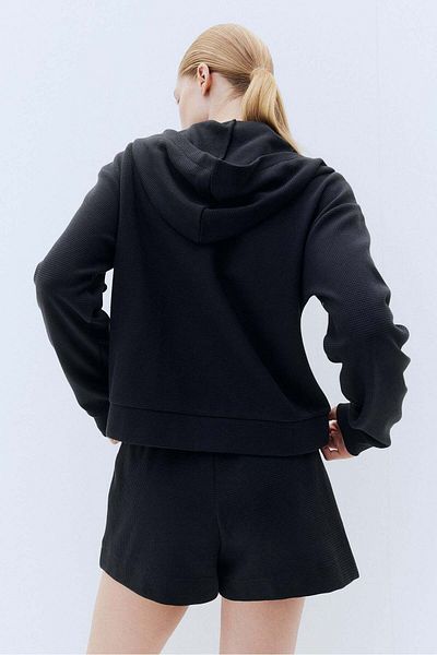 H&M Waffled Zip-through Hoodie