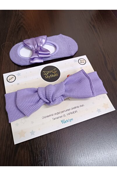 MyHubi مجموعة من 2 باندانا مصنوعة يدويًا للفتيات الصغيرات وجوارب باليرينا مع ...